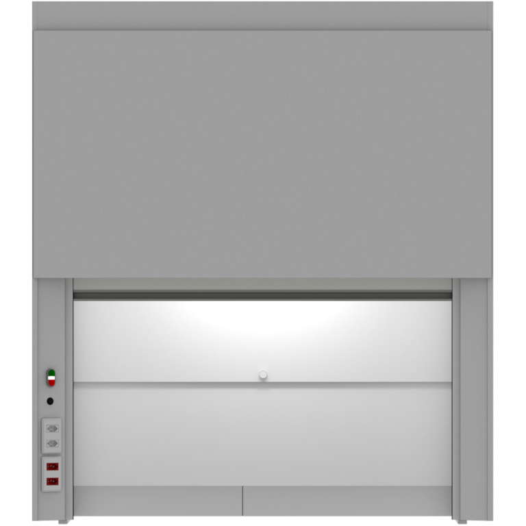 Capela de exaustão de gases sobre bancada Famolab